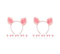 10 Pcs Pink Cloth Pig Ears Headband for Party Role Play and Cosplay