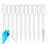 10 Pcs Pipette Dropper Plastic,5ML Pipette Dropper,Graduated Transparent Plastic Transfer Pippets Dropper,Measuring Plastic Pipettes for Transfering Essential, Oils, Perfume, Paints, Lab