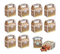 10 Pcs Pirate Party Paper Boxes Pirate Treasure Chest Goodie Candy Treat Boxes Pirate Themed Party Treat Favor Box Party Bag Boxes for Gifts,Giveaways and Decor on the Children's Birthday Theme Party