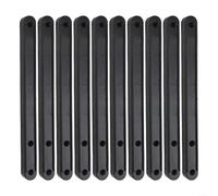 10 Pcs Plastic Drawer Slides,180/235/298mm Quiet Draw Runners,For Home Kitchen Cabinet Furniture Repair Replacement White Black Brown(Black-180mm)