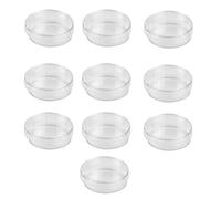 10 Pcs Plastic Petri Dish, Sterile Bacterial Culture Dish, Laboratory Plant Cell Tissue Petri Dish Accessories for Lab Supplies, School Science Equipment (Plastic-35mm-10Pcs)