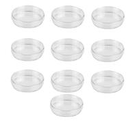 10 Pcs Plastic Petri Dish, Sterile Bacterial Culture Dish, Laboratory Plant Cell Tissue Petri Dish Accessories for Lab Supplies, School Science Equipment (Plastic-60mm-10Pcs)