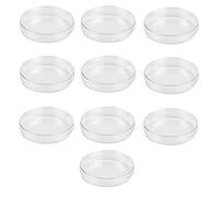 10 Pcs Plastic Petri Dish, Sterile Bacterial Culture Dish, Laboratory Plant Cell Tissue Petri Dish Accessories for Lab Supplies, School Science Equipment (Plastic-70mm-10Pcs)