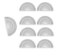 10 Pcs Plastic Protractors, Clear 180 Degree Math Protractor Set for Students Teachers School Office, Angle Measurement Tools, Transparent Geometry Ruler for Drawing Measuring