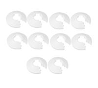 10 PCS Plastic Radiator Pipe Covers, White Pipe Collars for Radiator Pipes, Easy-to-Install Pipe Collar Covers for Home or Office Use