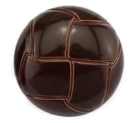 10 Pcs Plastic Round Buttons Imitation Leather Pattern for Suit Dress Coat Embellish Light Brown 25mm