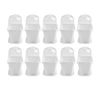10 Pcs Plastic Square Nursery Pots With Humidity Domes And Bottom Trays, Drainage Holes For Succulents, Herbs, Landscapes, Reusable White Black Transparent(13.5cm White)