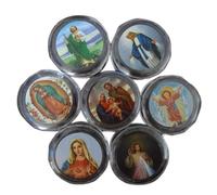 10 PCS Plastic Storage Box Round Beads Catholic Rosary Cross Religious Ne