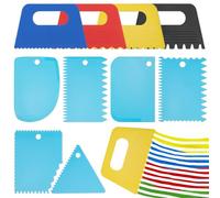 10 PCS Plastic Textured Art Supplies Kit, Colorful Scraper Tools, Clay Scraper Set, Paint Scrapers for Drawing Artists, Acrylic Painting, DIY Crafts,Learning Knife Pottery (Multicolor)