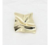 10 Pcs Pleated Design Metal Buttons with Shank, Fashion Irregular Metal Button for Clothes Cardigans Coat Craft Projects, Silver, 25mm-Golden-30mm