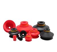 10 PCS Pneumatic Vacuum Suction Cups VB -10 20 Red Silicone Industrial Vacuum Chuck Manipulator Accessories VMECA Series Sucker(VB-10 Black)