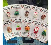 10 Pcs Pocket Christmas Hugs Gift, Mini Pockets Hug With Heartwarming Cards