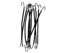 10 Pcs Ponytail Hooks Holder Bungee Bands Hair Ropes Cord Elastic Clips Black