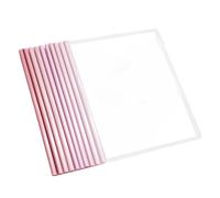 10 Pcs Portable Transparent File Holder with Reinforced Grip Rod for Organization, Business, Travel, Essentials Organizer