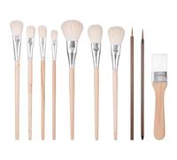 10 Pcs Pottery Glaze Brushes Glazing Goat Hair Blending Brush Ceramic Brushes Set Watercolor Paintbrush Underglaze Brushes for Pottery Wool Art Paintbrush Tool for Oil Pottery Acrylic