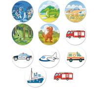 10 Pcs Potty Training Stickers Dinosaur & Transport Colour-Changing Fun Stickers Easy-Apply Potty Training Sticker for Home & Travel Educational Potty Training Gift for Boys and Girls (C)