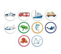 10 Pcs Potty Training Stickers, Toilet Target Potty Stickers, Toilet Training Stickers, Reusable Thermochromic Color Changing Fun Sticker for Home Daycare Travel