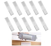10 Pcs Power Strip Adhesive Punch-Free Socket Holder Cable Organizer Desktop Mounted Fixator Power Strip Management for Kitchen Home Office WiFi Remote Control Router Computer