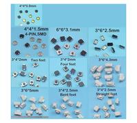 10 pcs Power Switch Button Button Switch Car Microswitch Push Remote Key For TV Tact Tactile 2 * 4 3 * 6 4 * 4 6 * 6 IDGTTLDF(3x4x2.5mm Straight)