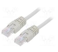 10 pcs : PP12-1M - Patch cord, U/UTP, 5e, stranded, CCA, PVC, grey, 1m, 26AWG