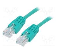 10 pcs : PP12-2M/G - Patch cord, U/UTP, 5e, stranded, CCA, PVC, green, 2m, 26AWG