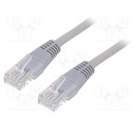 10 pcs : PP12-2M - Patch cord, U/UTP, 5e, stranded, CCA, PVC, grey, 2m, 26AWG