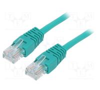 10 pcs : PP12-3M/G - Patch cord, U/UTP, 5e, stranded, CCA, PVC, green, 3m, 26AWG