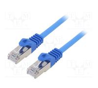 10 pcs : PP6-1M/B - Patch cord, F/UTP, 6, stranded, CCA, PVC, blue, 1m, RJ45 plu