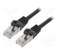 10 pcs : PP6-2M/BK - Patch cord, F/UTP, 6, stranded, CCA, PVC, black, 2m, RJ45 p