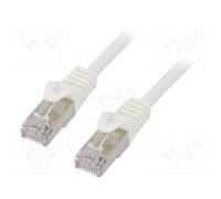 10 pcs : PP6-2M/W - Patch cord, F/UTP, 6, stranded, CCA, PVC, white, 2m, RJ45 pl