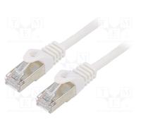 10 pcs : PP6-3M/W - Patch cord, F/UTP, 6, stranded, CCA, PVC, white, 3m, RJ45 pl