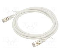 10 pcs : PP6A-LSZHCU-W-2M - Patch cord, S/FTP, 6a, solid, Cu, LSZH, white, 2m, 2