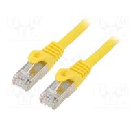 10 pcs : PP6A-LSZHCU-Y-1.5M - Patch cord, S/FTP, 6a, solid, Cu, LSZH, yellow, 1.
