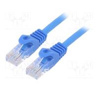 10 pcs : PP6U-0.5M/B - Patch cord, U/UTP, 6, stranded, CCA, PVC, blue, 0.5m, 26A