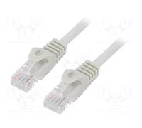 10 pcs : PP6U-0.5M - Patch cord, U/UTP, 6, stranded, CCA, PVC, grey, 0.5m, 26AWG