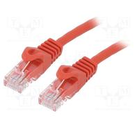 10 pcs : PP6U-2M/R - Patch cord, U/UTP, 6, stranded, CCA, PVC, red, 2m, 26AWG, C