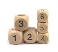 10 Pcs Practical Wood Dices Table Game Dices Game 1-6 Numbered Six Sided for Club Party