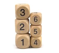 10 Pcs Practical Wood Dices Table Game Game 1-6 Numbered Six Sided for Club Party