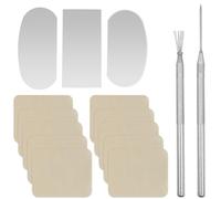 10 Pcs Pre Cut Chamois Cloth + 3 Sculpture Pottery Molding Scraper Cutter + 1 Clay Ceramic Needle + 1 Feather Wire Texture Detail Tools Crafts,Clay Pottery Tools Trimming Mud Smoothing Pot Rim Kit
