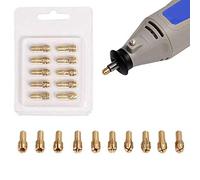 10 Pcs Precision Brass Mandrel 0.5-3.2mm for Dremel Drill Chuck Rotary Tools Electric Chuck