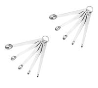 10 Pcs Precision Mini Measuring Spoon Collection: Stainless Steel Set for Accurate Kitchen Measurement in Baking & Cooking, Easy to Clean and Dishwasher Safe.