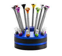 10 pcs Precision Slotted and Phillips Watch Screwdriver Set Different Sizes with 20 Extra Replace Blades Watchmaker Screwdriver Set for Watch,Jewelry,Eyeglass