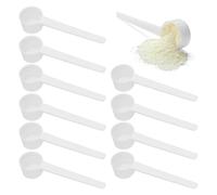 10 Pcs PrecisionProtein Scoop Set - Plastic Measuring Spoons 5g Measurement, Transparent 5g Scoops for Powder Multi-Purpose Kitchen Tool for Powders, Liquids, Baking & Healthcare(10PCS-5g-Transparent