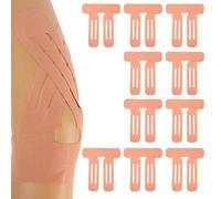 10 Pcs Precut Kinesiology Tape for Knees, Waterproof & Breathable Knee Support Tape Elastic Cotton Athletic Muscle Tapes for Knees Muscle Support & Comfort Stability (Skin Color)