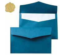 10 Pcs Premium 200GSM C5 Invitation Envelopes with Stickers 229mm x 162mm V Flap Retro Business Envelopes Sturdy Luxury Greeting Cards Envelope for A5 Letter Party Wedding Handmade Invitation Xmas