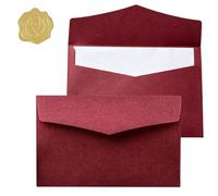 10 Pcs Premium 200GSM C5 Invitation Envelopes with Stickers 229mm x 162mm V Flap Retro Business Envelopes Sturdy Luxury Greeting Cards Envelope for A5 Letter Party Wedding Handmade Invitation Xmas
