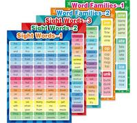 10 Pcs Preschool Educational Sight Words Posters with 100 Glue Point
