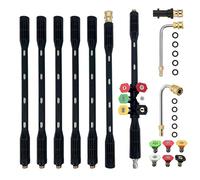 10 Pcs Pressure Washer Extension Wand with Karcher Adapter Compatible for Karcher K Series K2 K3 K4 K5 K6 K7, 4000PSI Gutter Cleaning Tools Extension Lance, 1/4 Inch Quick Connect, with 6 Nozzle Tips