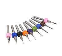 10 PCS Print Circuit Board Drill Bits,0.1mm to 1.4mm PCB Carbide Micro Drill Bits Tool Set(0.5mm), Pcb Assembly Equipment and Accessories