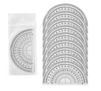 10 Pcs Protractor,180 Degree Clear Plastic Protractors for Angle Measurement,Essential Math Geometry Tools for Students and Teachers,for School Classroom,Office Drafting and Engineering Supplies